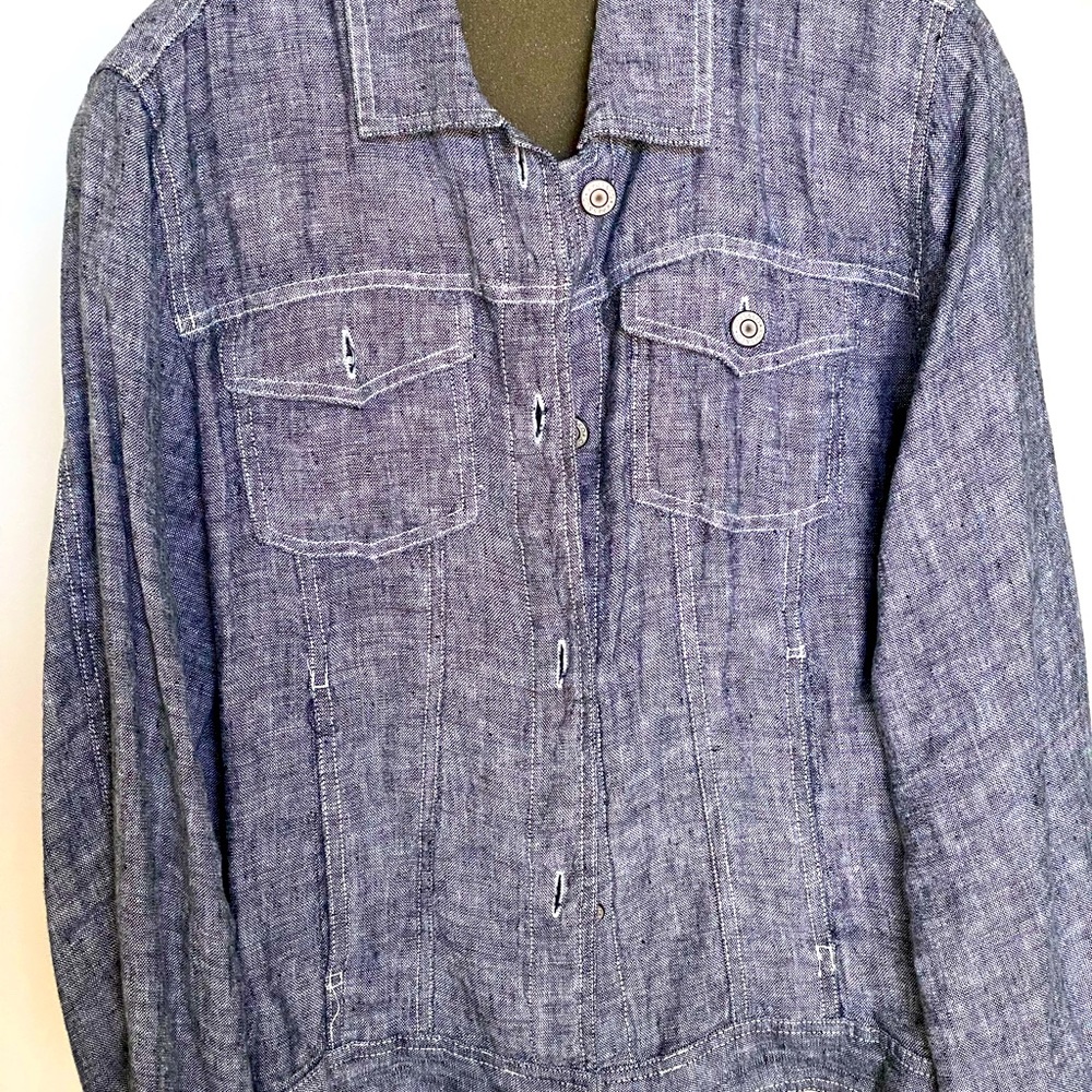 Linen jean jacket